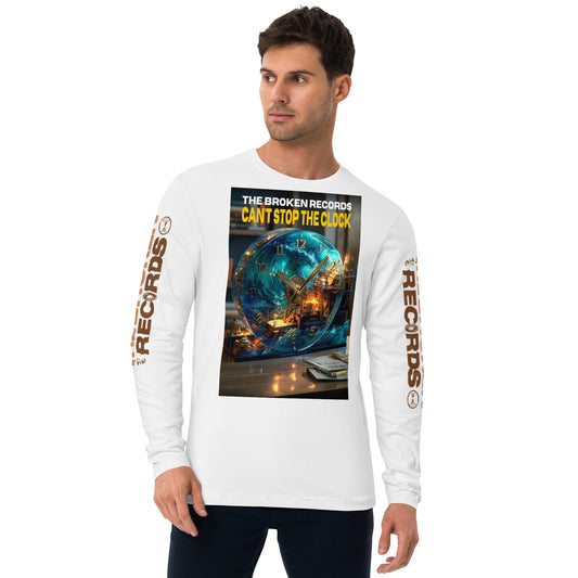Can't Stop the Clock Long Sleeve Fitted Crew White 