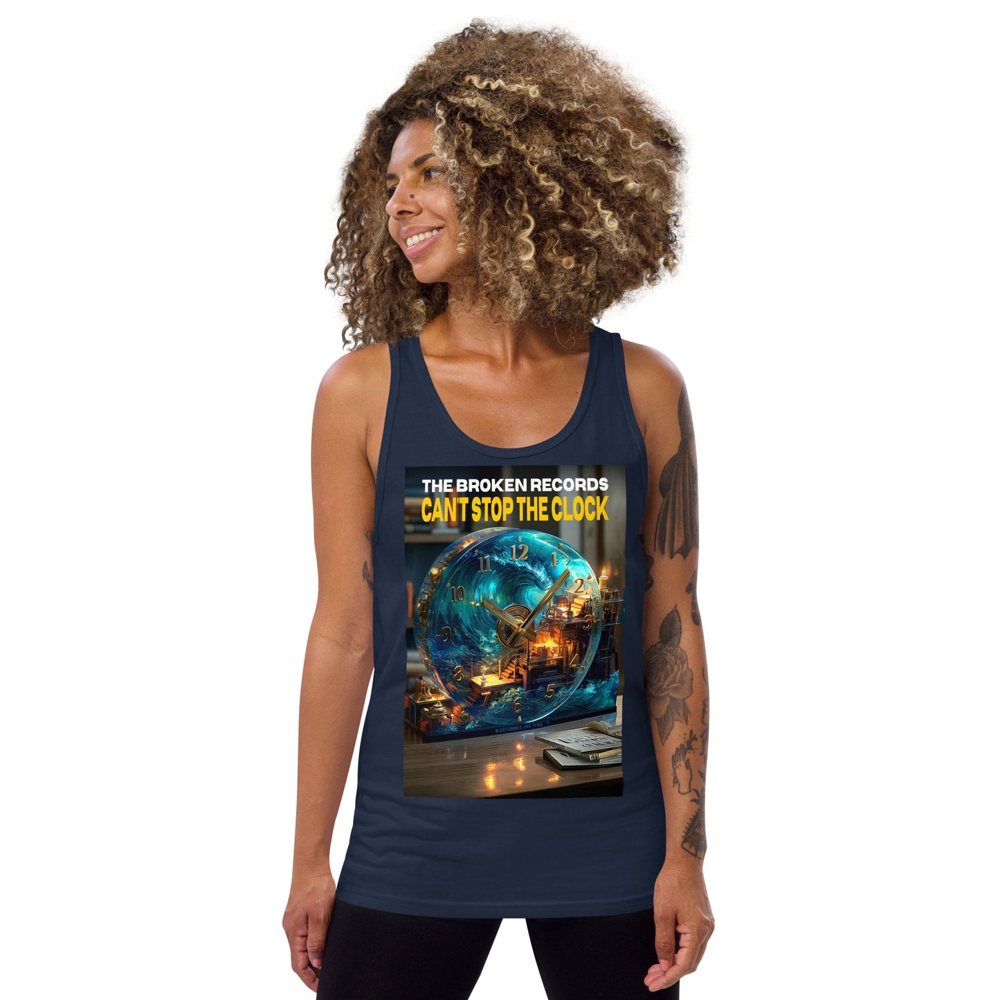 Can't Stop the Clock 1 - Tank Top Navy