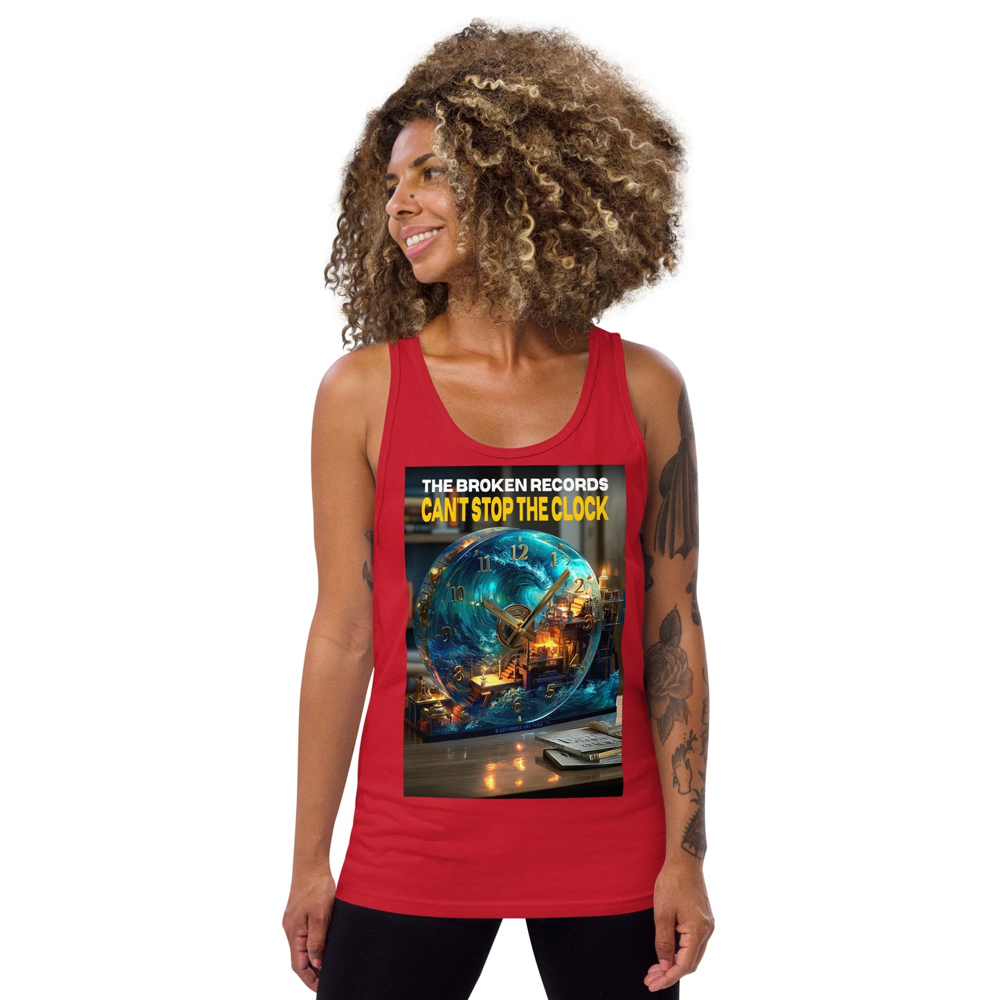 Can't Stop the Clock 1 - Tank Top Red
