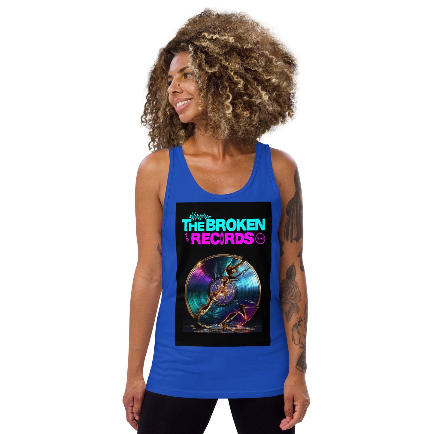 The Broken Records Album - Tank Top Royal Blue 