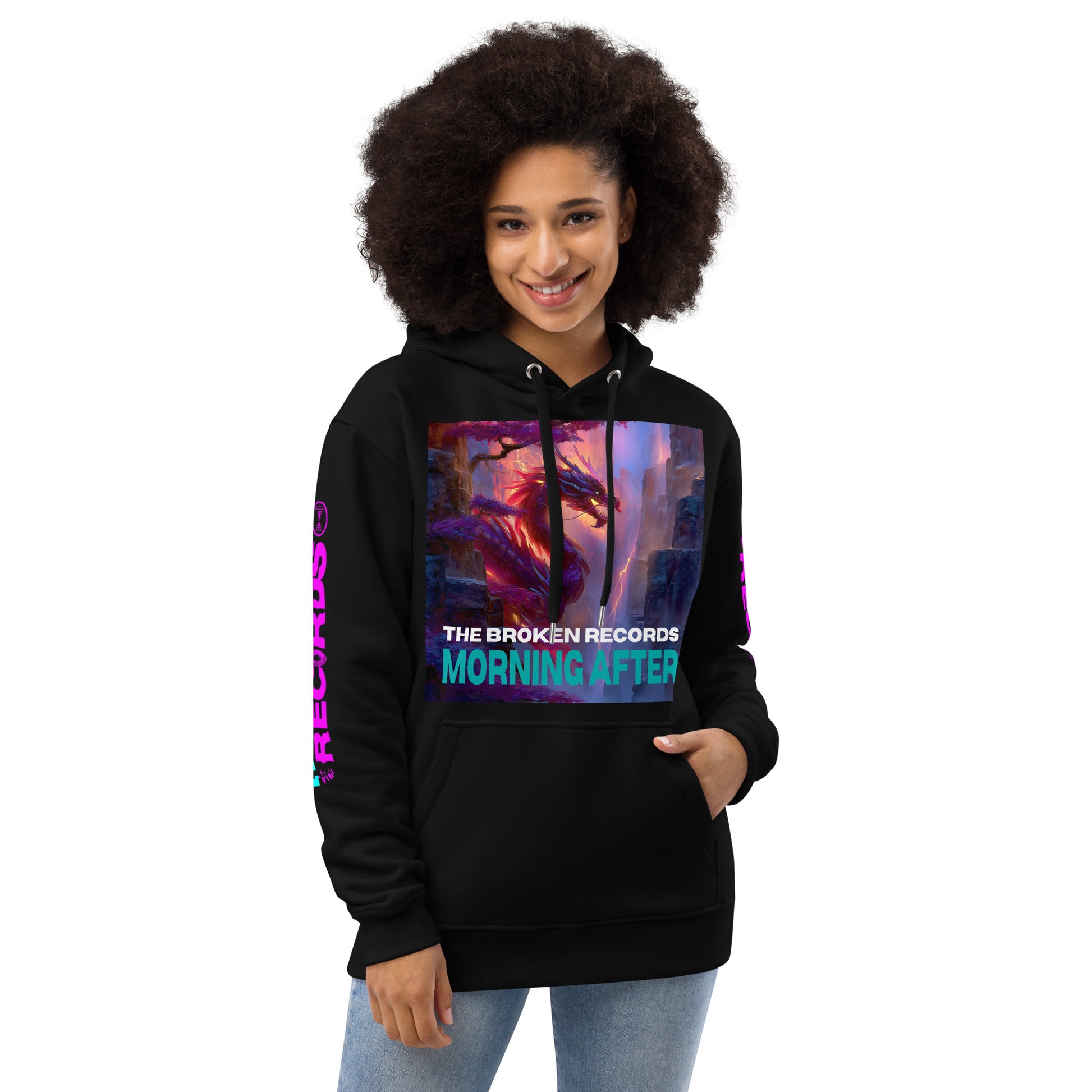 Morning After Red Dragon Premium Eco Hoodie Black
