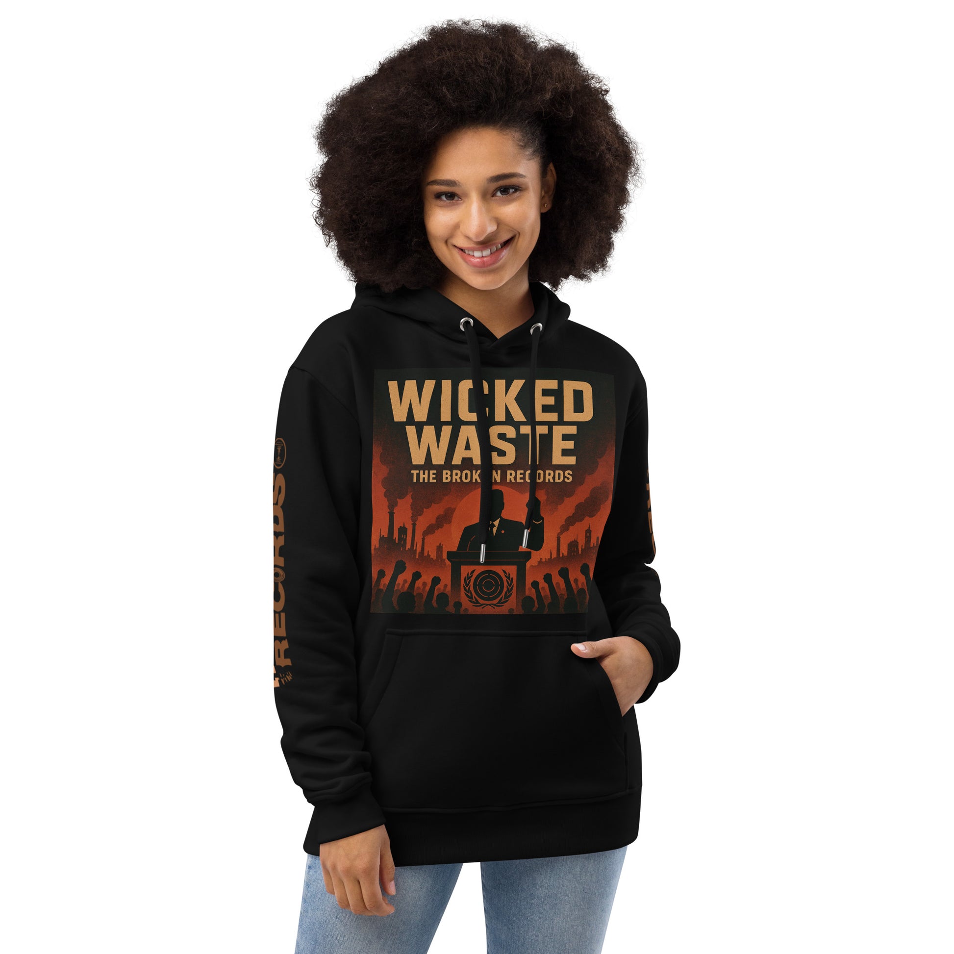 Wicked Waste Premium Eco Hoodie Black