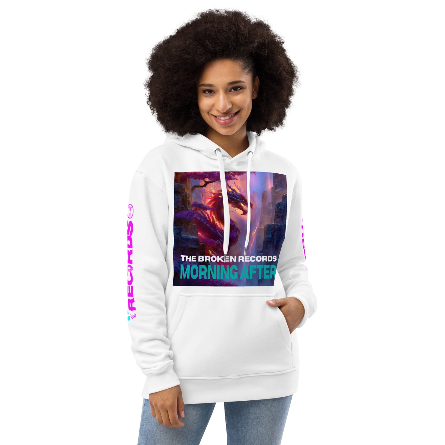 Morning After Red Dragon Premium Eco Hoodie White 