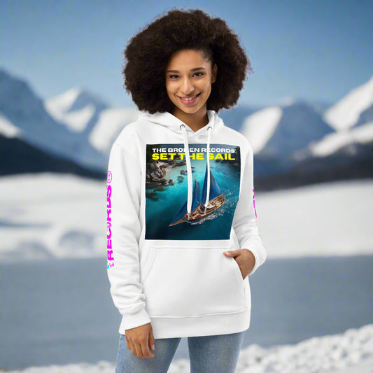Set the Sail Premium Eco Hoodie White 