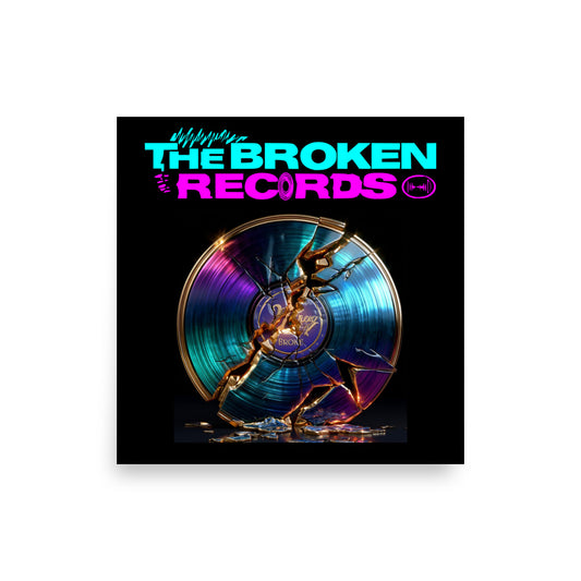 The Broken Records Album Art Poster 16” by 16”