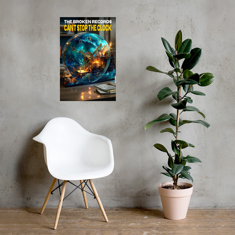 Can’t Stop the Clock Album Art Poster 20” by 30” shown on the wall