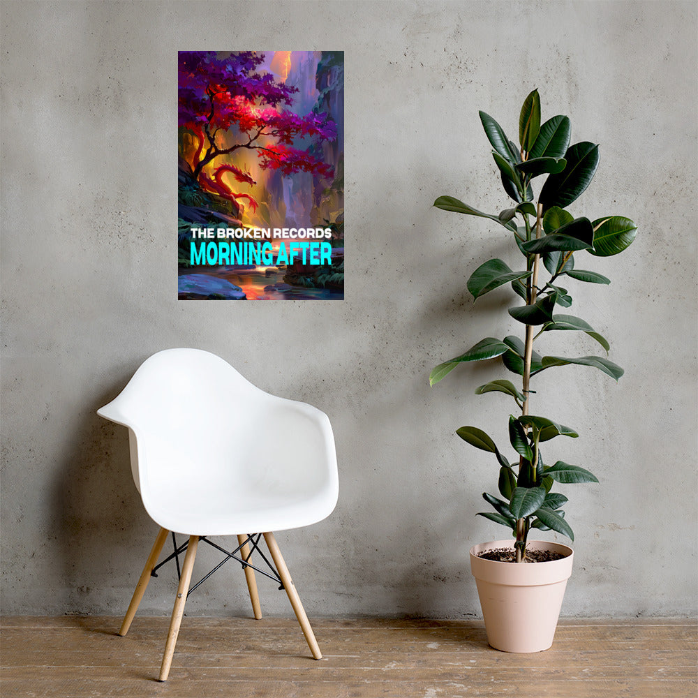 Morning After Album Art Poster 20” by 30” shown on the wall 