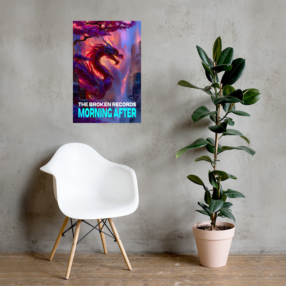 Morning After Album Art Poster 20” by 30” shown on the wall 