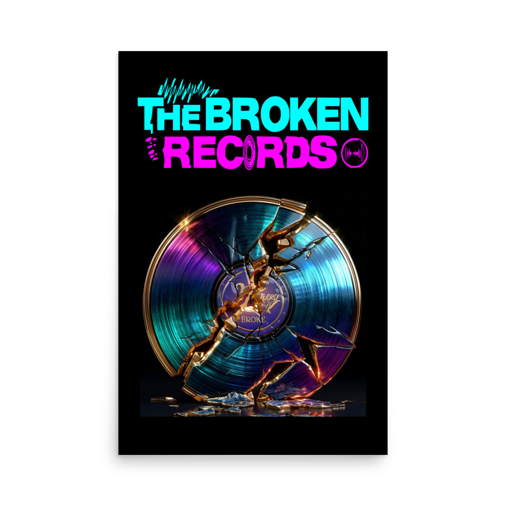 The Broken Records Album Art Poster 24” by 36”