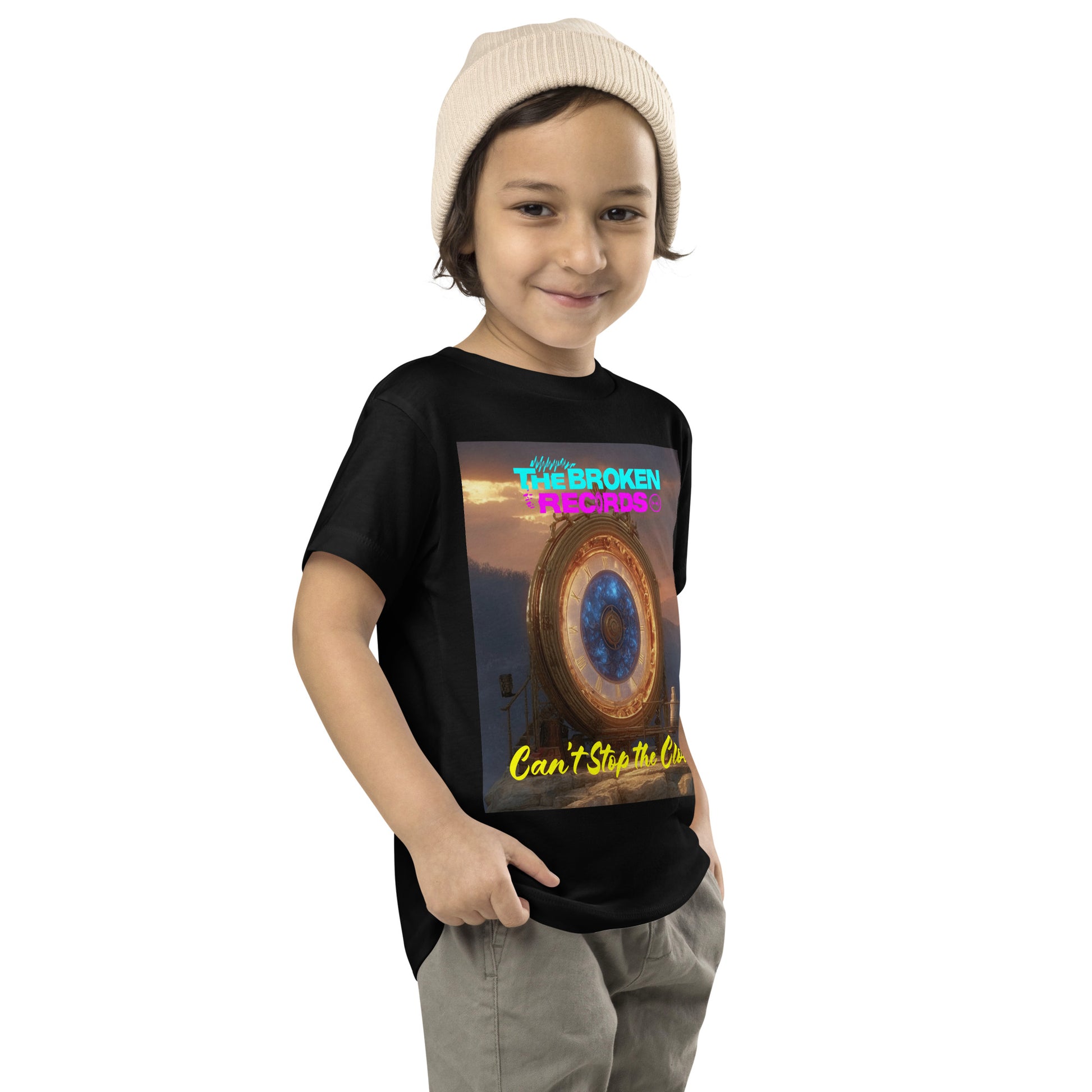 Can't Stop the Clock 2 - Toddler Short Sleeve Tee Black 