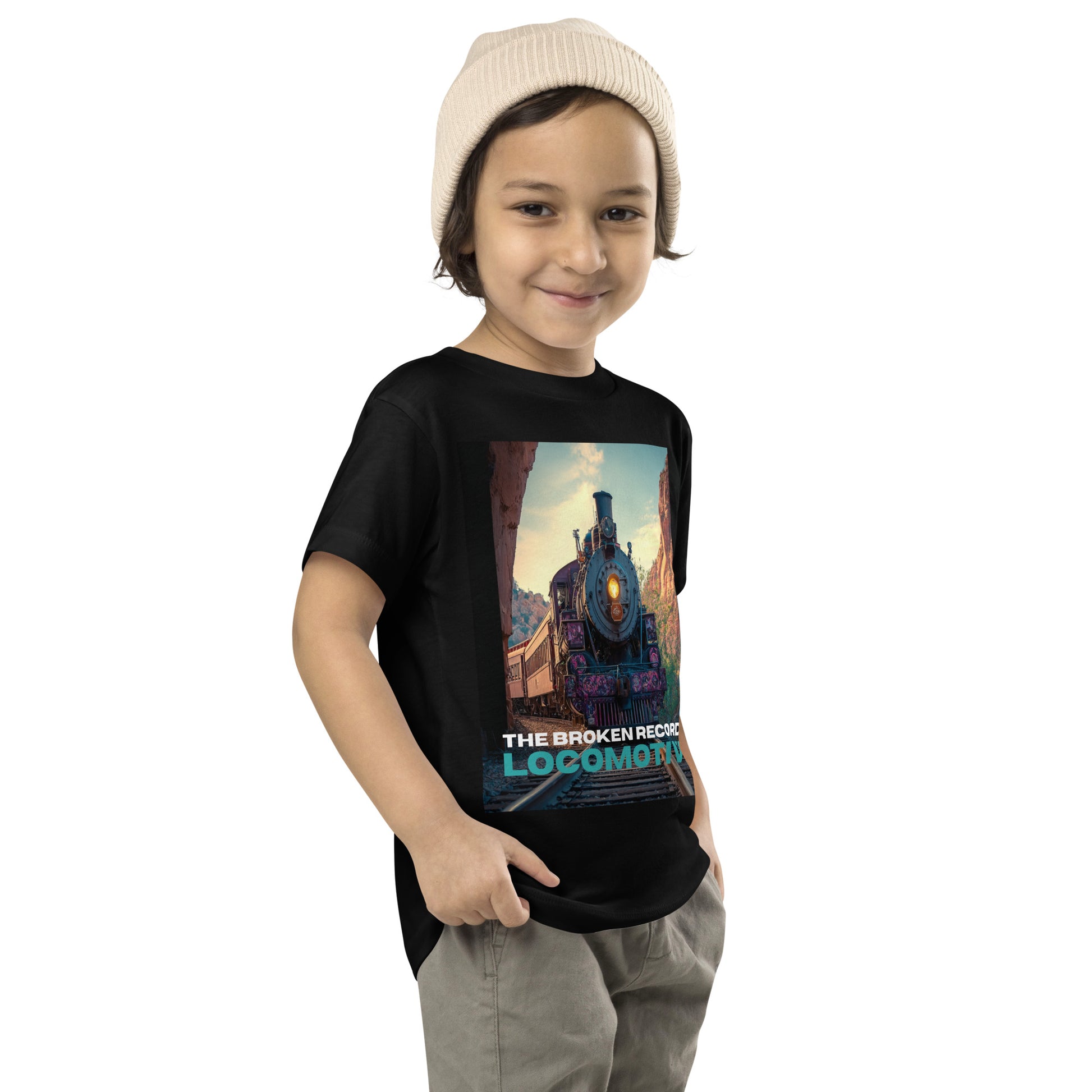Locomotive - Toddler Short Sleeve Tee Black 
