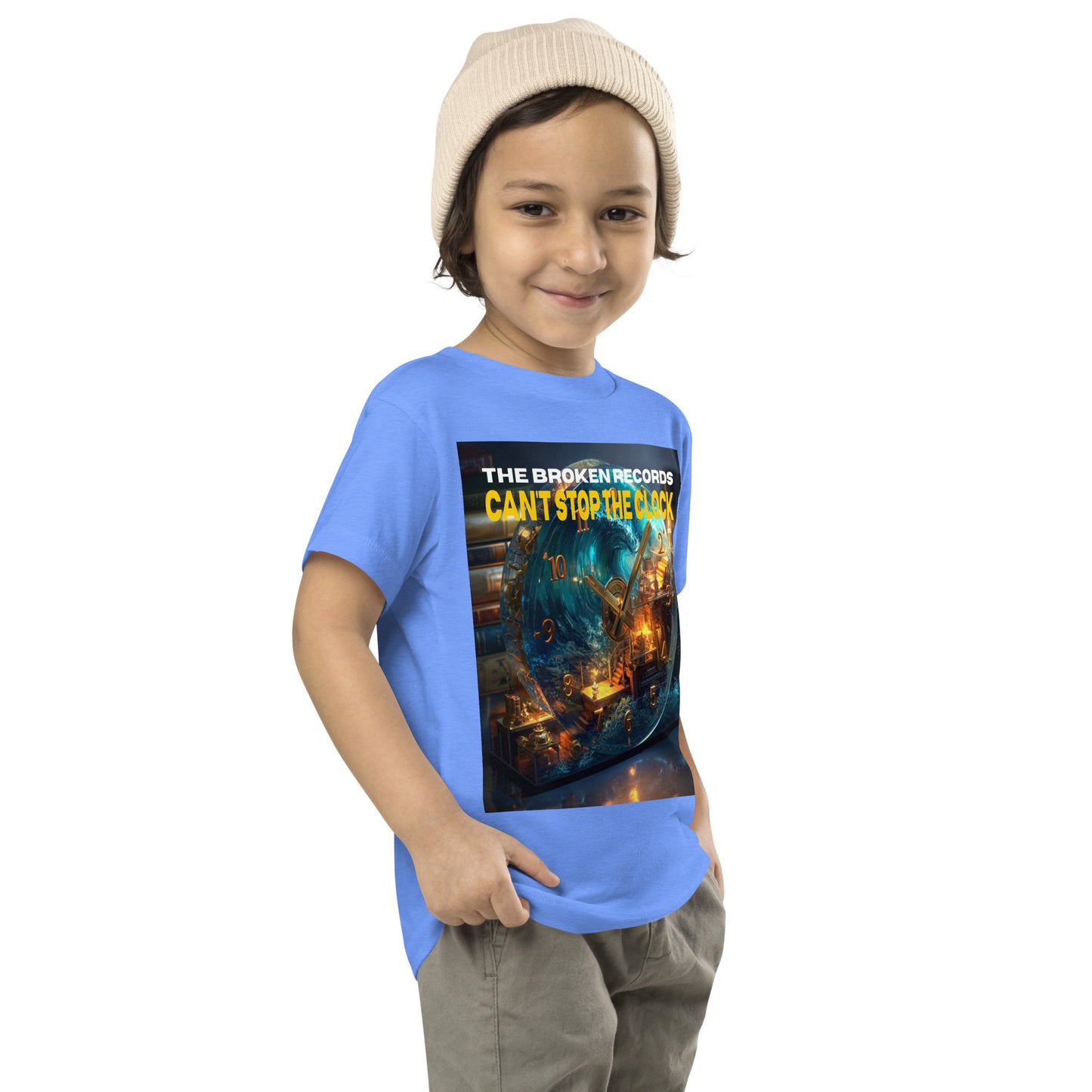 Can't Stop the Clock 1 - Toddler Short Sleeve Tee Columbia Blue 