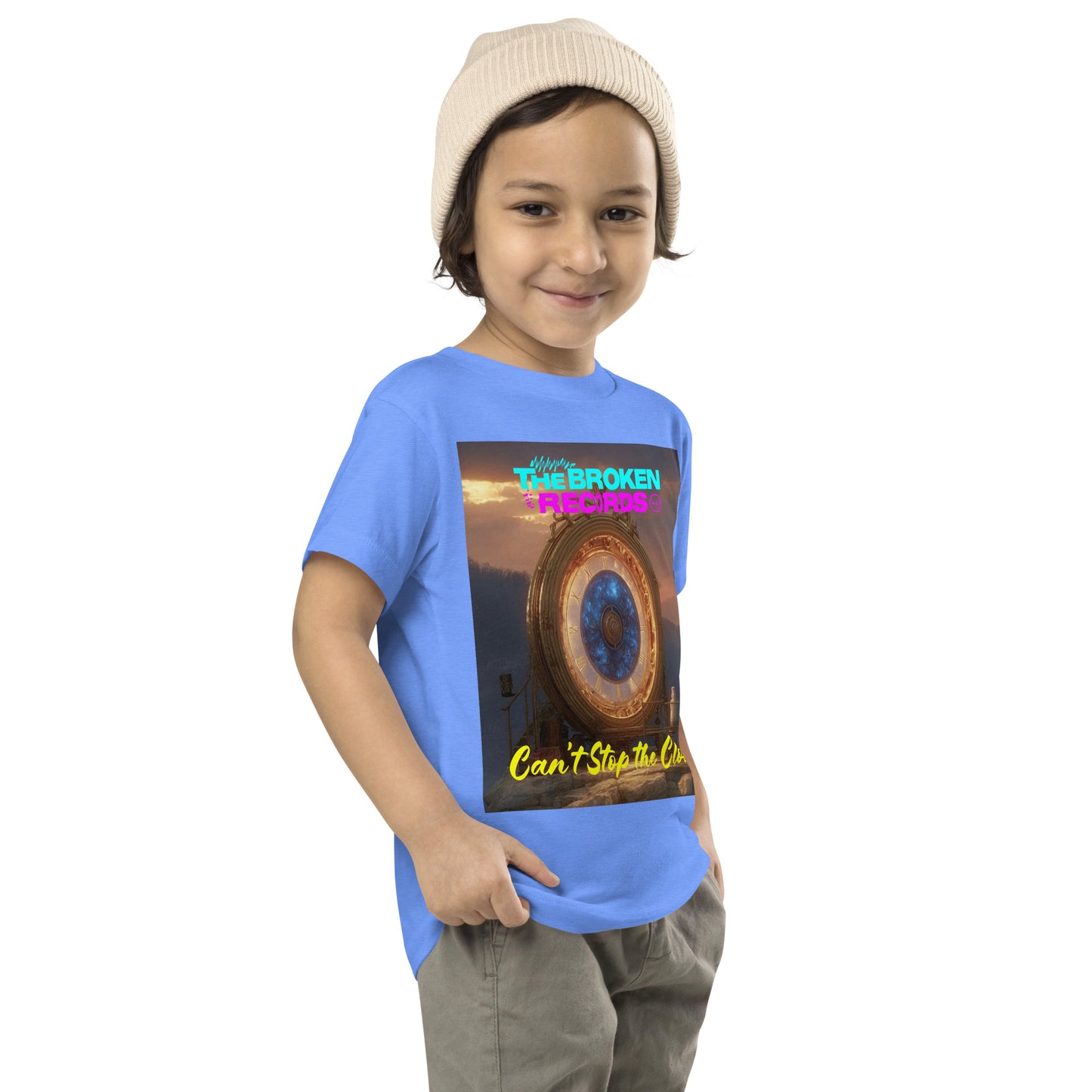 Can't Stop the Clock 2 - Toddler Short Sleeve Tee Columbia Blue 