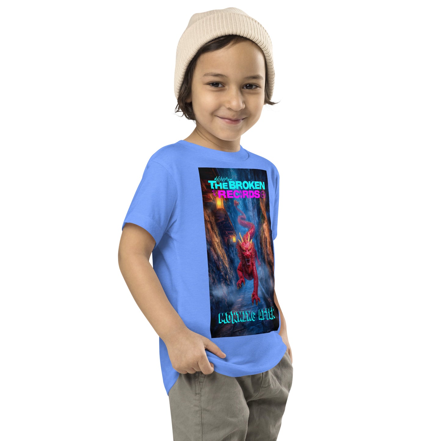 Morning After Red Dragon 3 Toddler Short Sleeve Rock Band T-Shirt - Columbia Blue