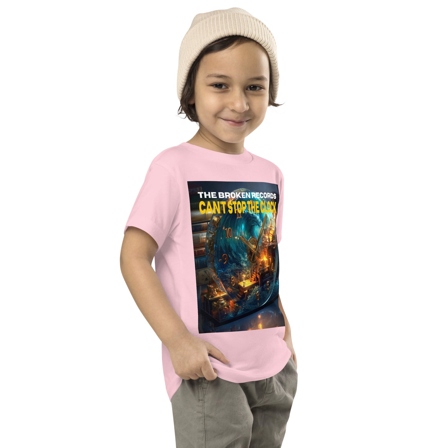 Can't Stop the Clock 1 - Toddler Short Sleeve Tee Pink 