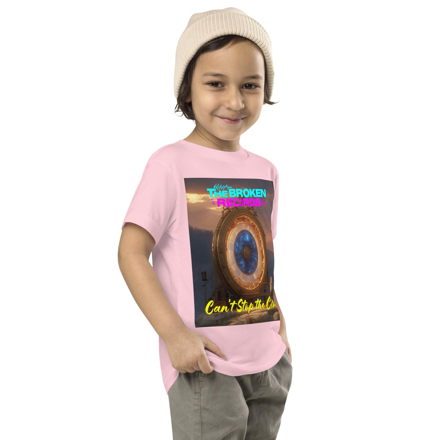 Can't Stop the Clock 2 - Toddler Short Sleeve Tee Pink 