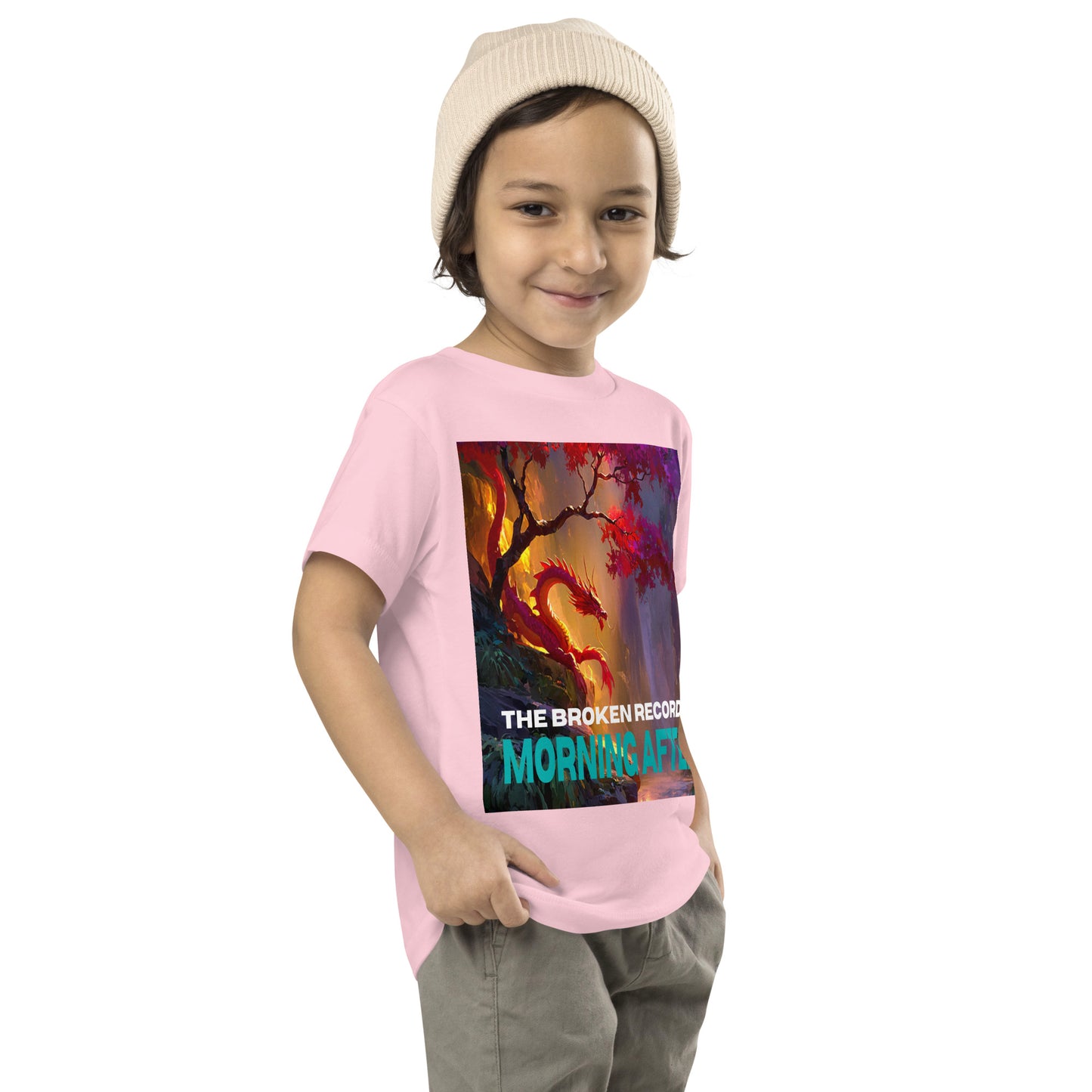 Morning After Red Dragon 1 - Toddler Short Sleeve Tee Pink 