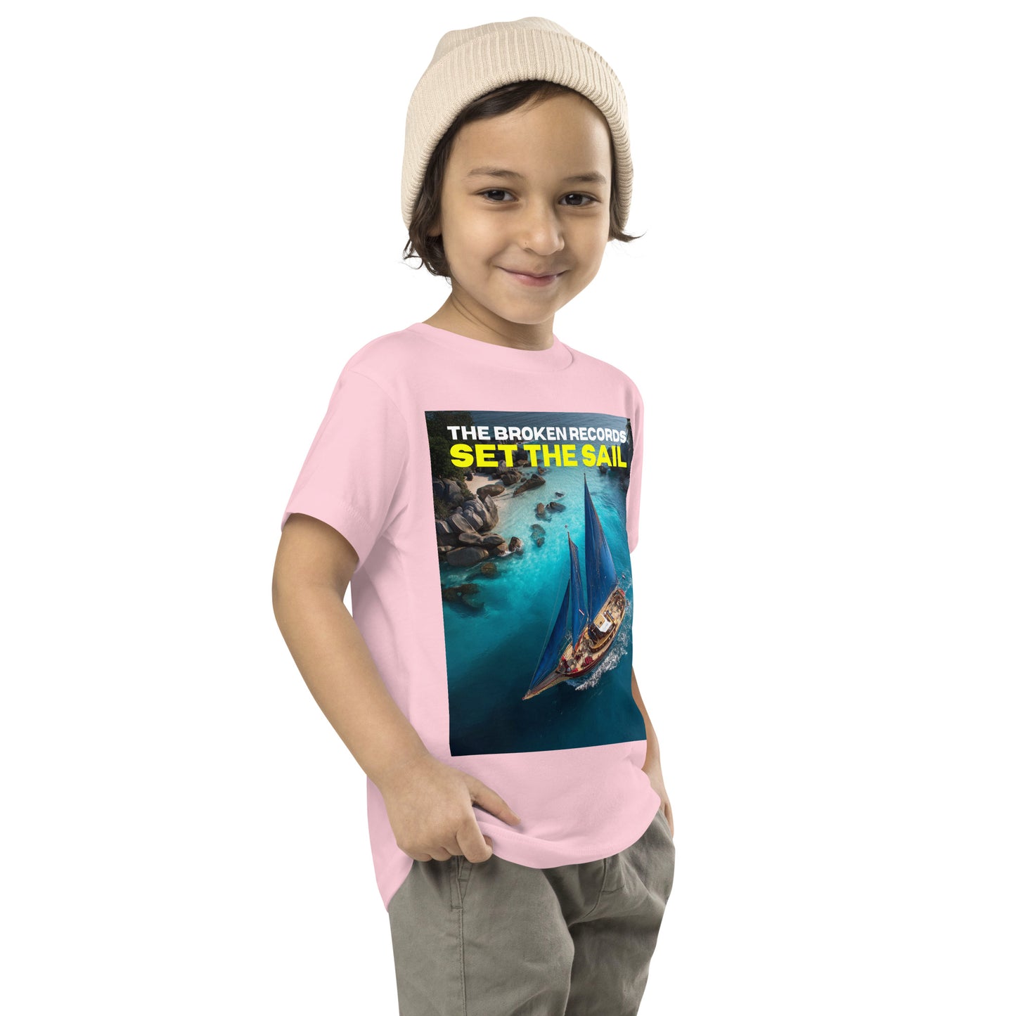 Set the Sail - Toddler Short Sleeve Tee Pink 
