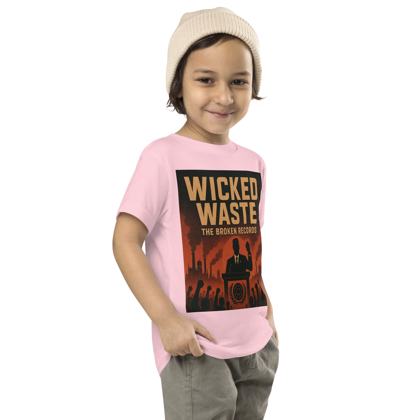 Wicked Waste - Toddler Short Sleeve Tee Pink