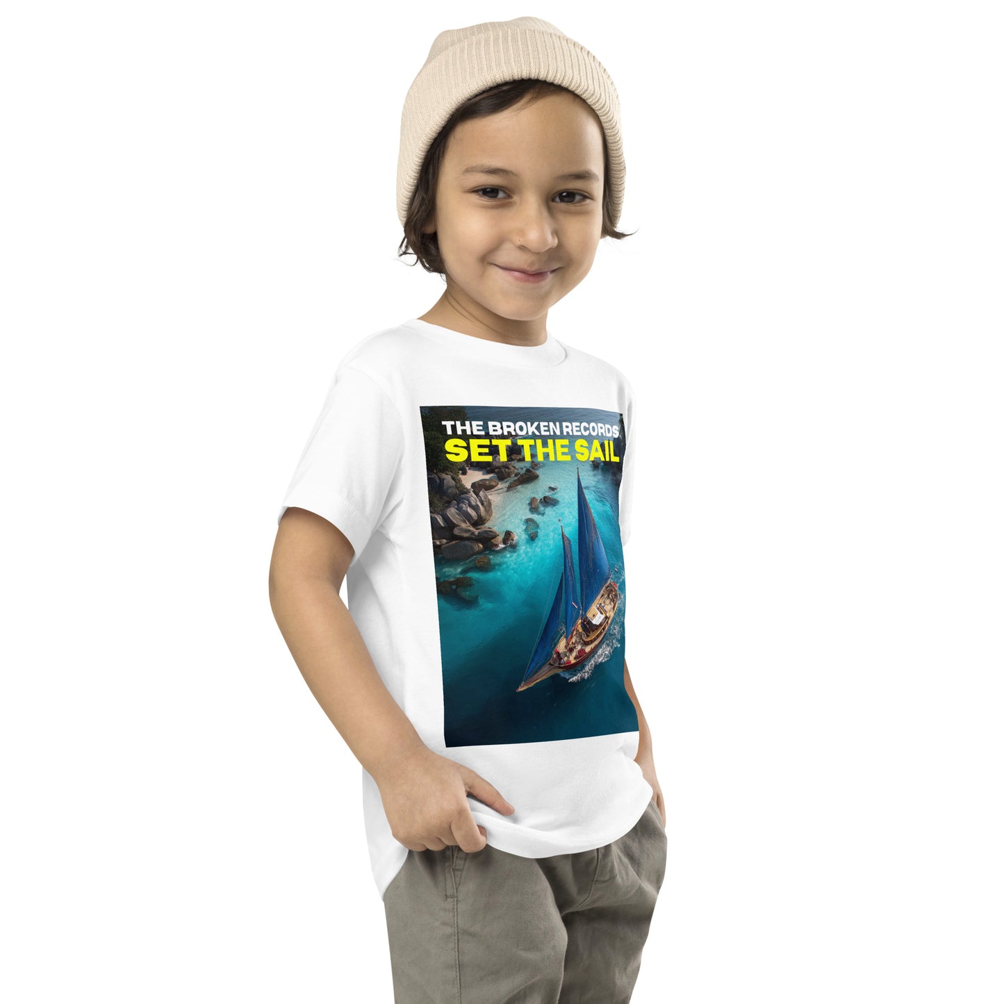 Set the Sail - Toddler Short Sleeve Tee White 