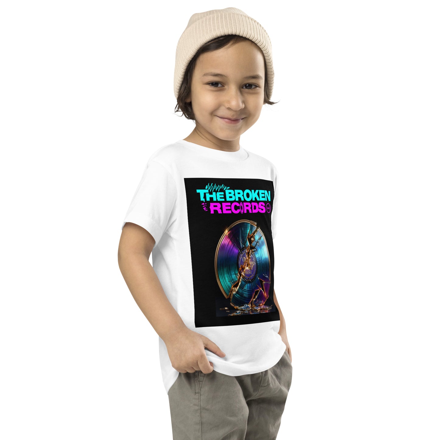 The Broken Records Album - Toddler Short Sleeve Tee White 