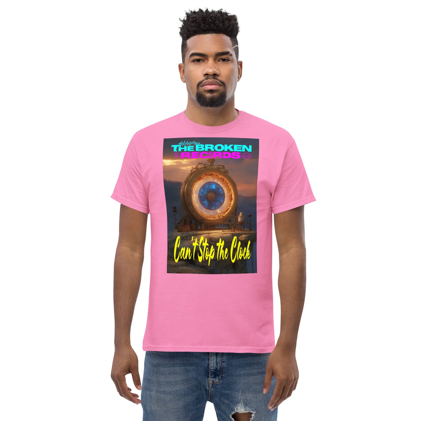 Can’t Stop the Clock Unisex Rock Band T-Shirt - Azalea 