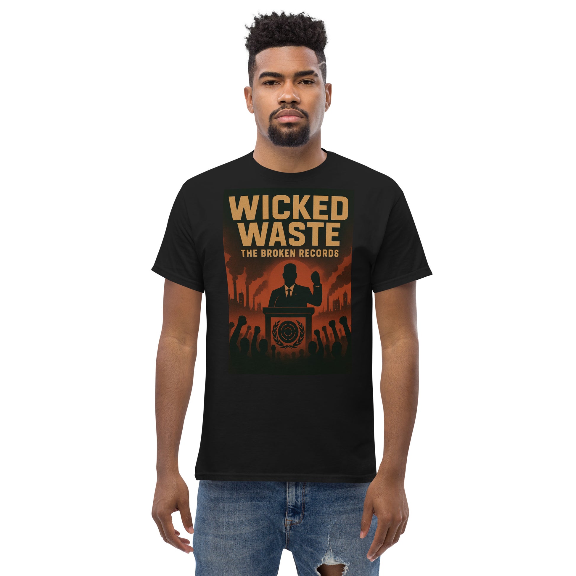 Wicked Waste Unisex Rock Band T-Shirt - Black 