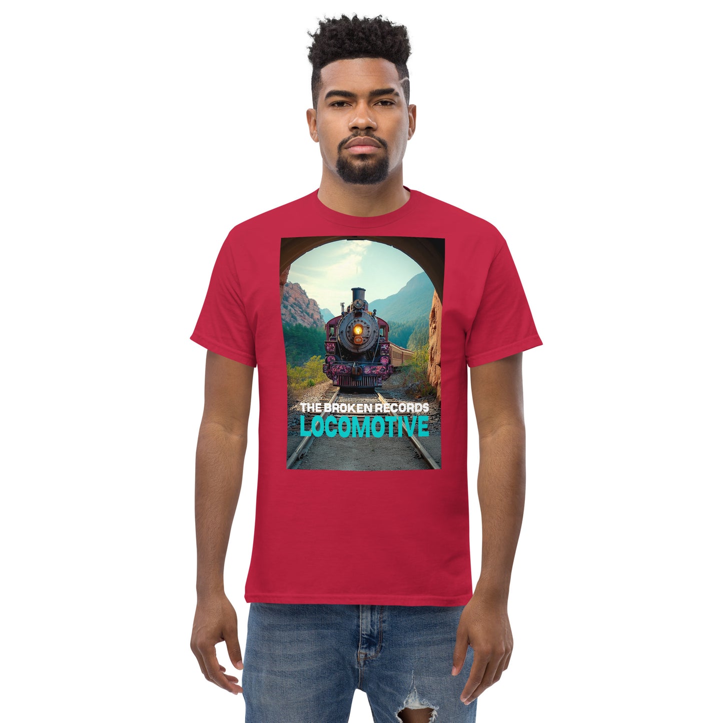 Locomotive Unisex Rock Band T-Shirt - Cardinal Red