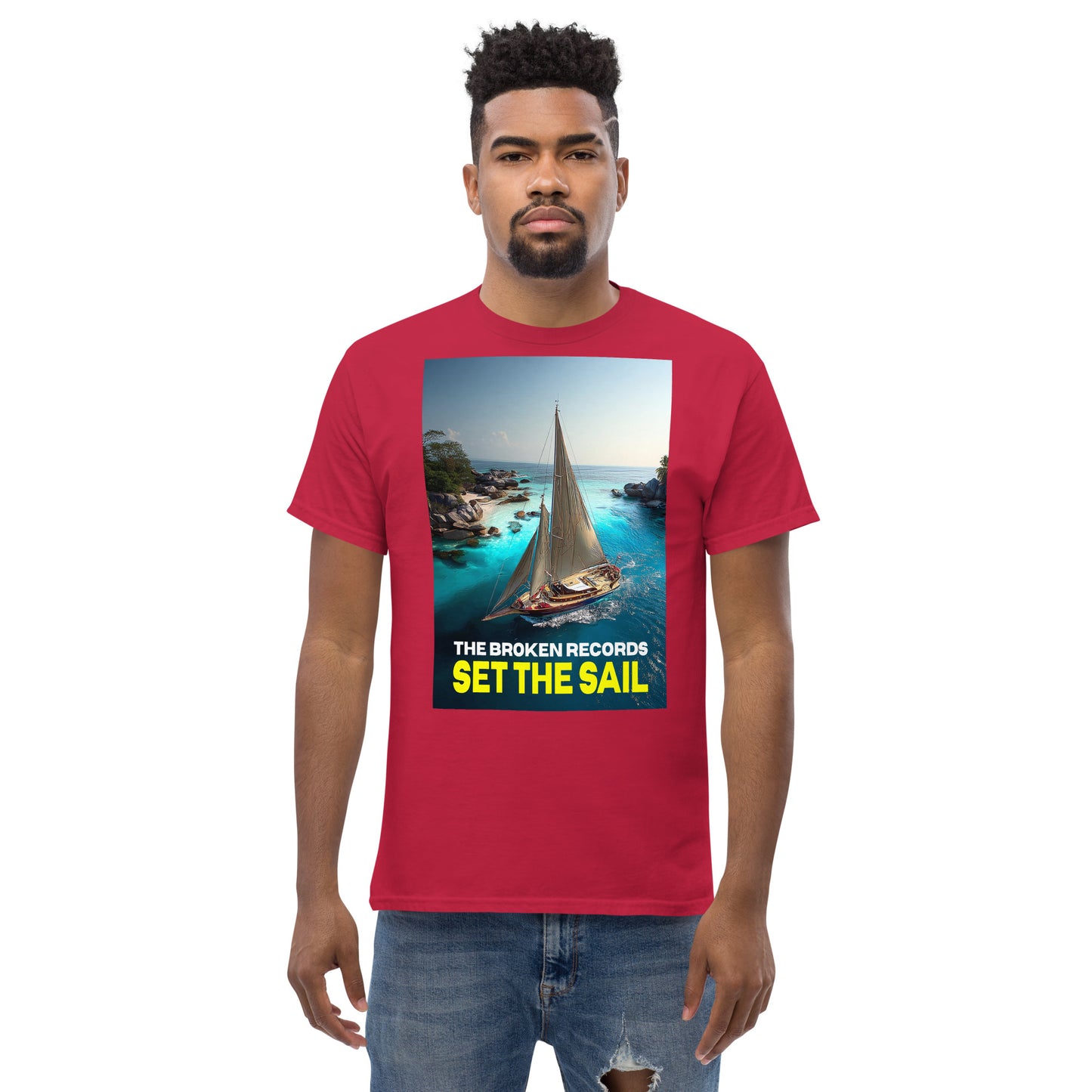 Set the Sail Unisex Rock Band T-Shirt - Cardinal Red