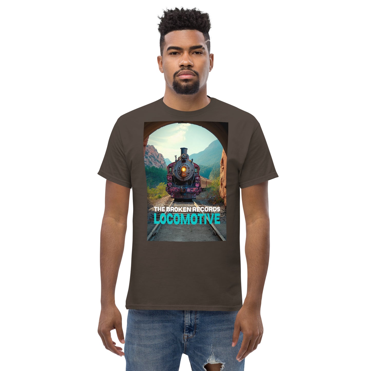 Locomotive Unisex Rock Band T-Shirt - Dark Chocolate 