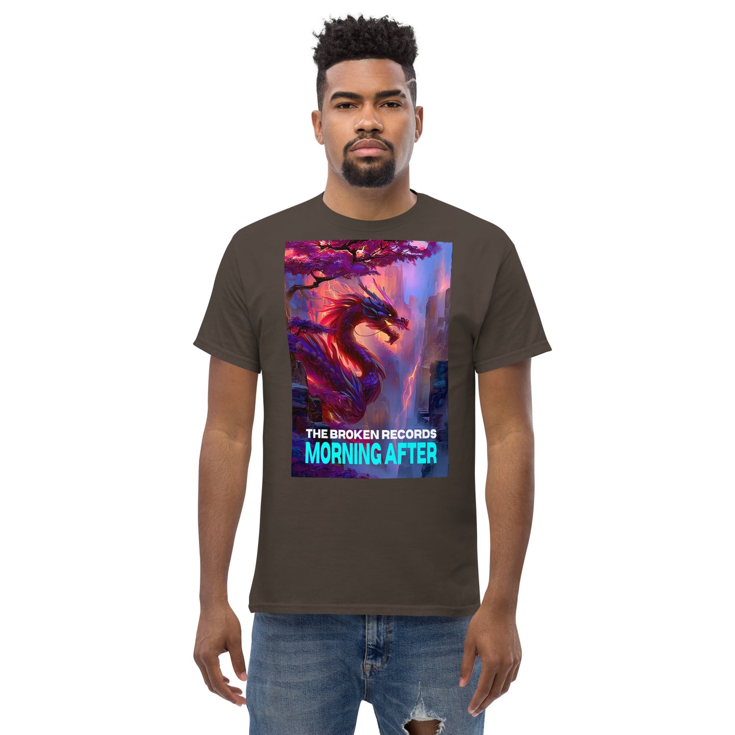 Morning After Red Dragon 2 Unisex Rock Band T-Shirt - Dark Chocolate 