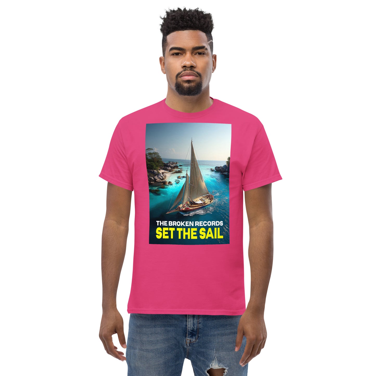 Set the Sail Unisex Rock Band T-Shirt - Heliconia 