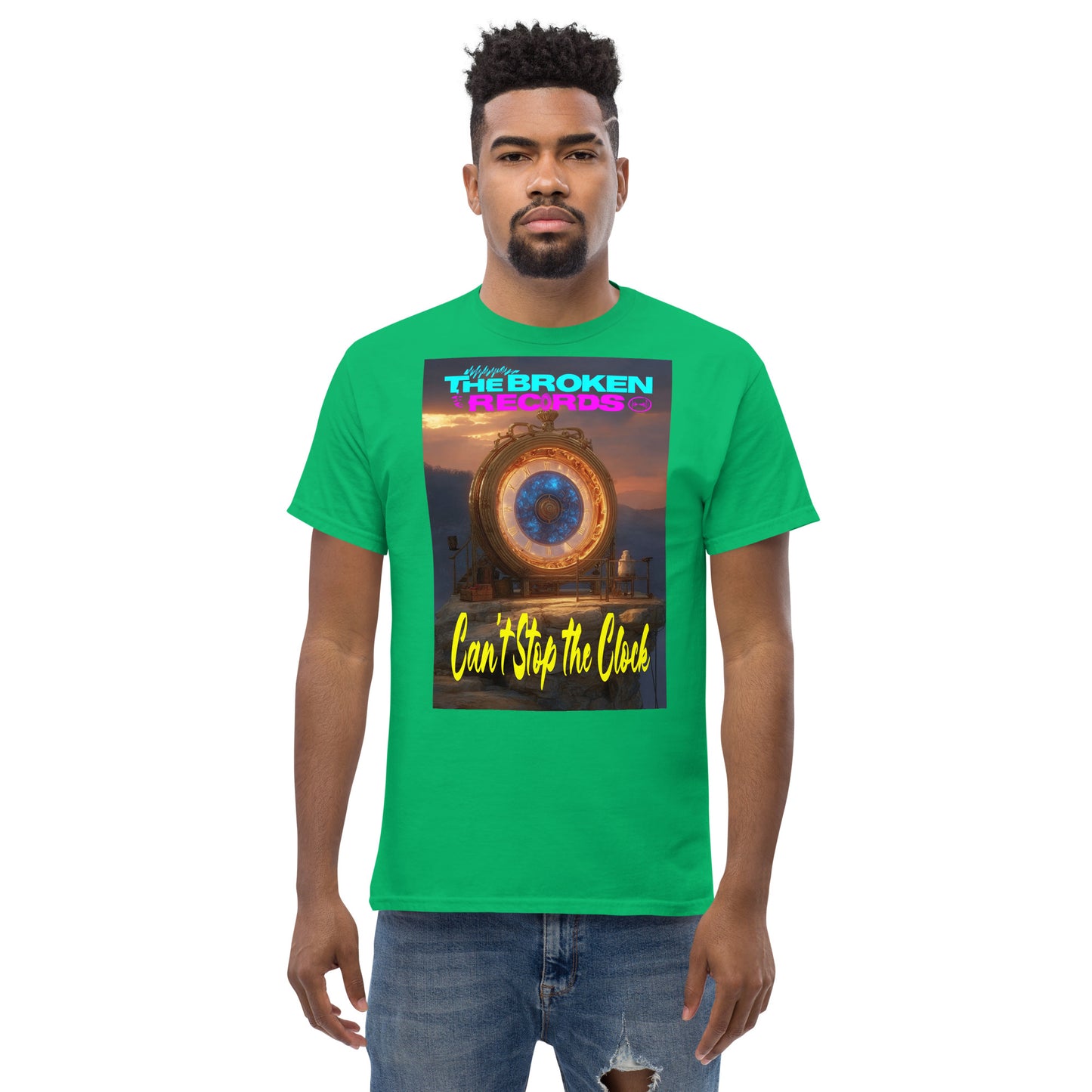 Can’t Stop the Clock Unisex Rock Band T-Shirt - Irish Green