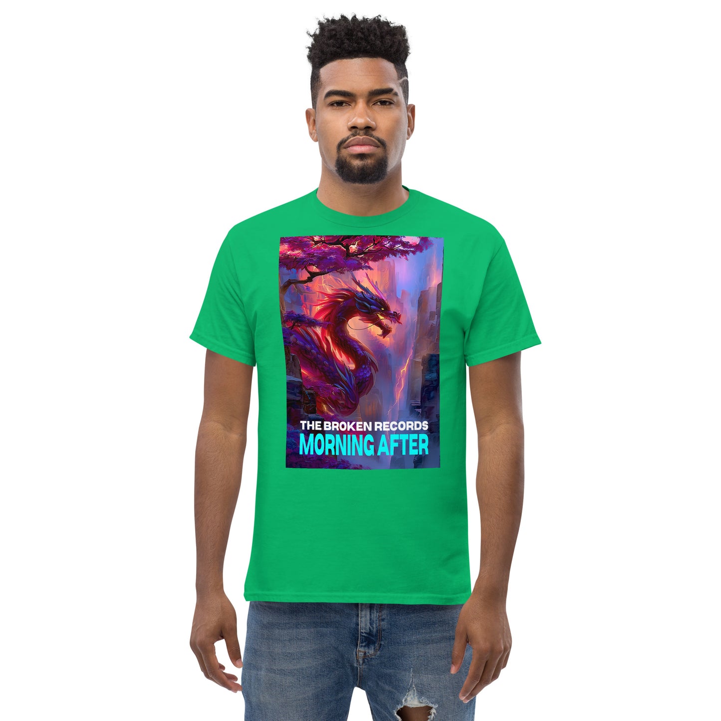 Morning After Red Dragon 2 Unisex Rock Band T-Shirt - Irish Green 
