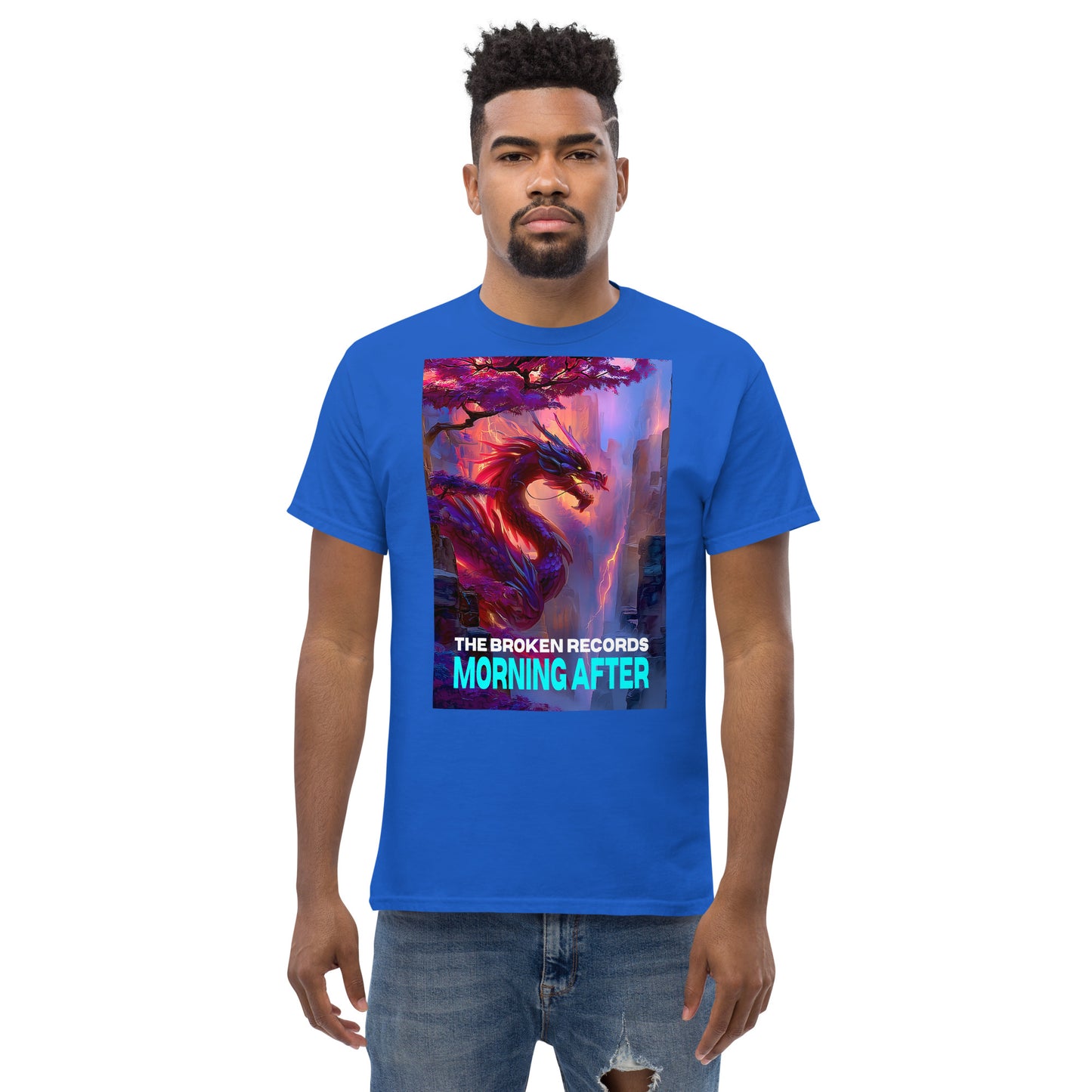 Morning After Red Dragon 2 Unisex Rock Band T-Shirt - Royal Blue