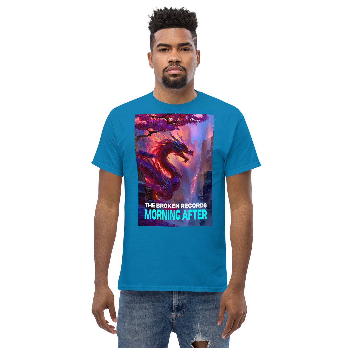 Morning After Red Dragon 2 Unisex Rock Band T-Shirt - Sapphire Blue 