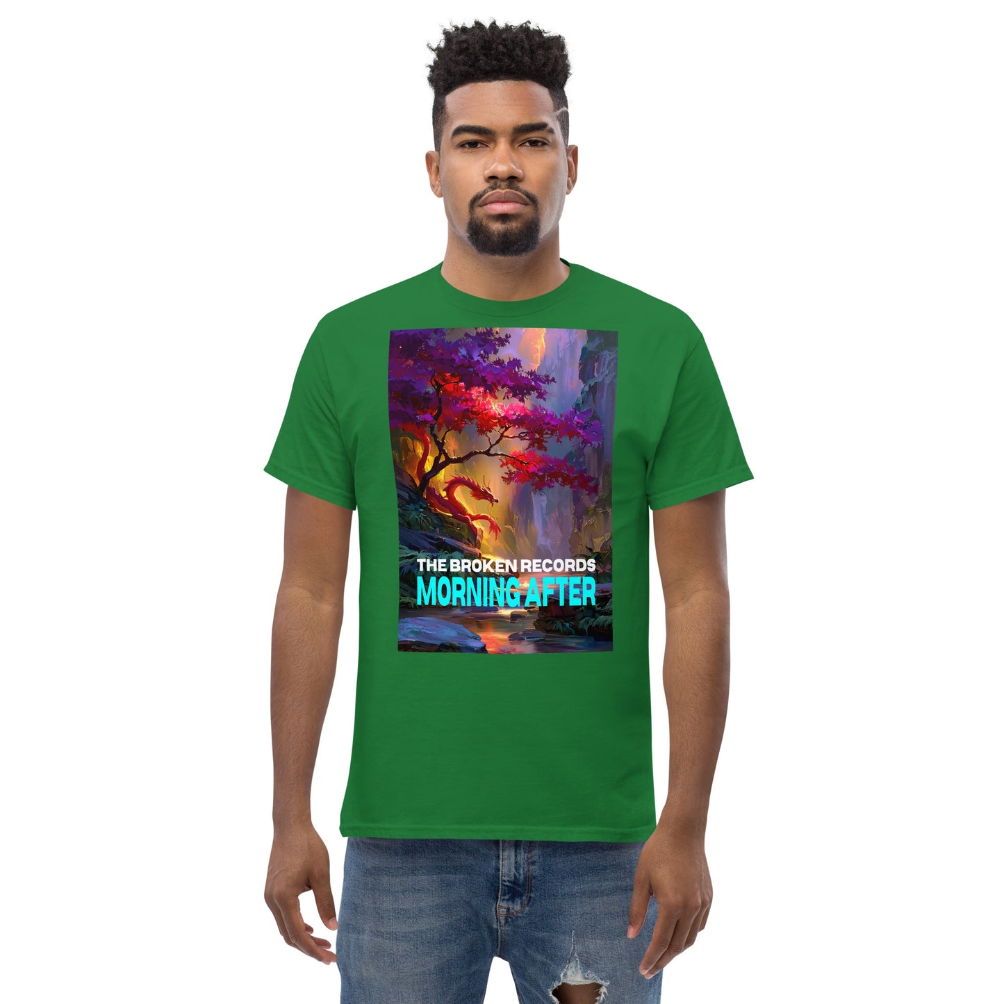 Morning After Red Dragon 1 Unisex Rock Band T-Shirt - Turf Green 