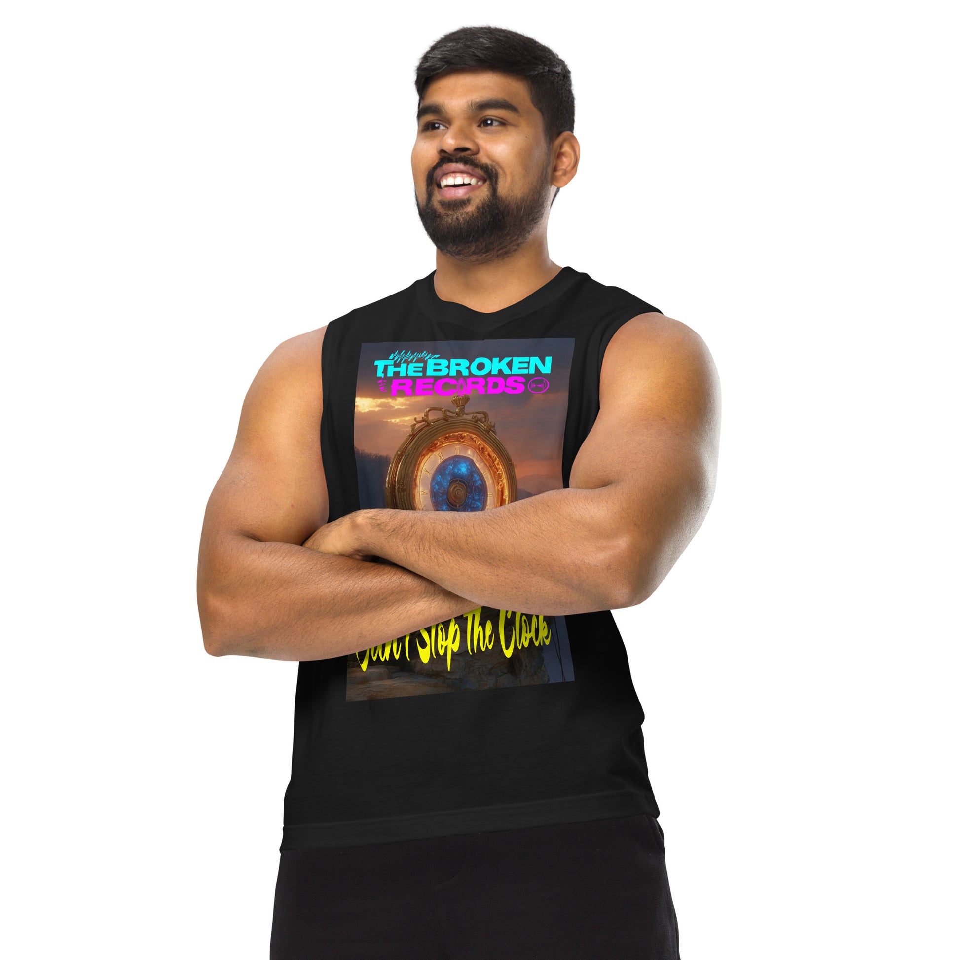 Can't Stop the Clock Muscle Shirt Black 