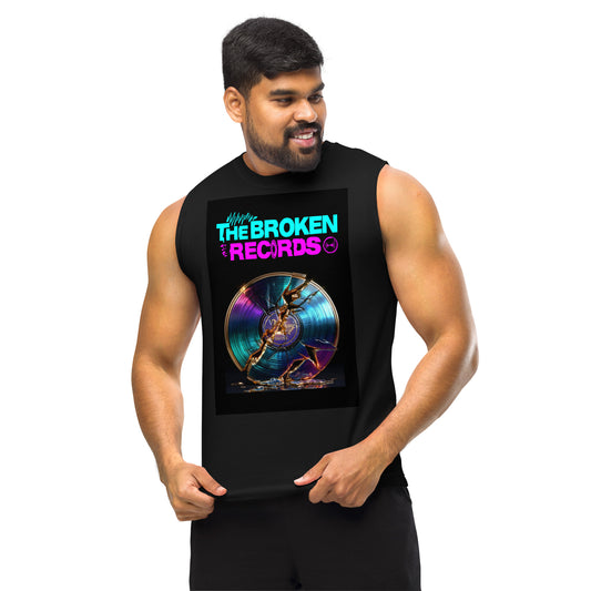 The Broken Records Album Muscle Shirt Black 