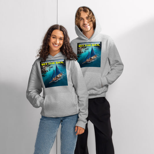 Set the Sail Oversized Heavyweight Rock Band Hoodie - Athletic Heather 
