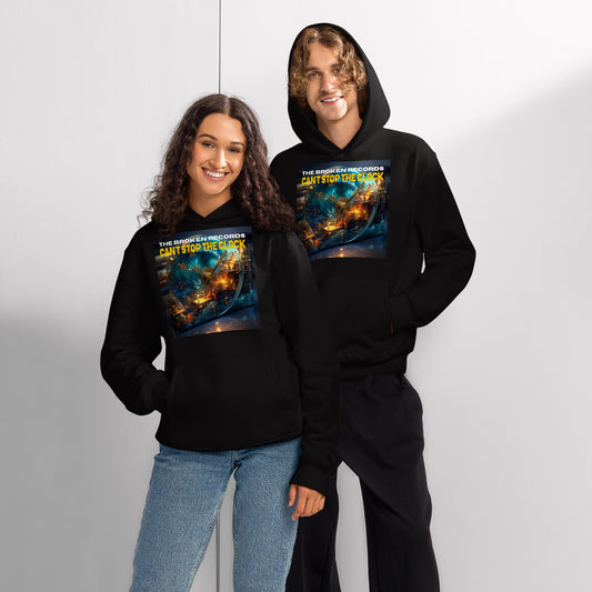 Can't Stop the Clock 1 Oversized Heavyweight Rock Band Hoodie - Black 