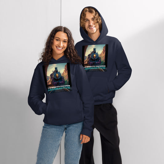 Locomotive Oversized Heavyweight Rock Band Hoodie - Navy