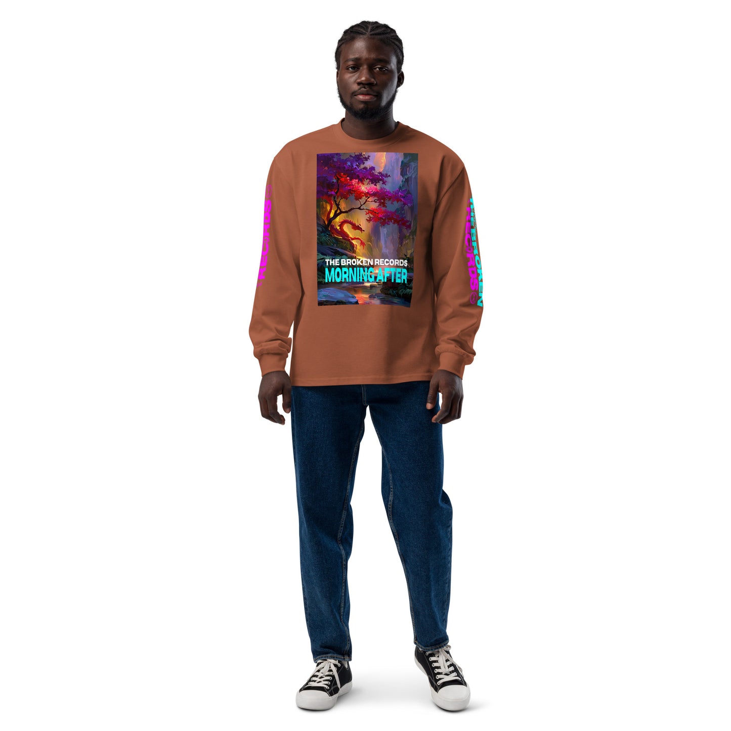 Morning After Unisex Premium Heavyweight Long Sleeve Rock Band Shirt - Clay 