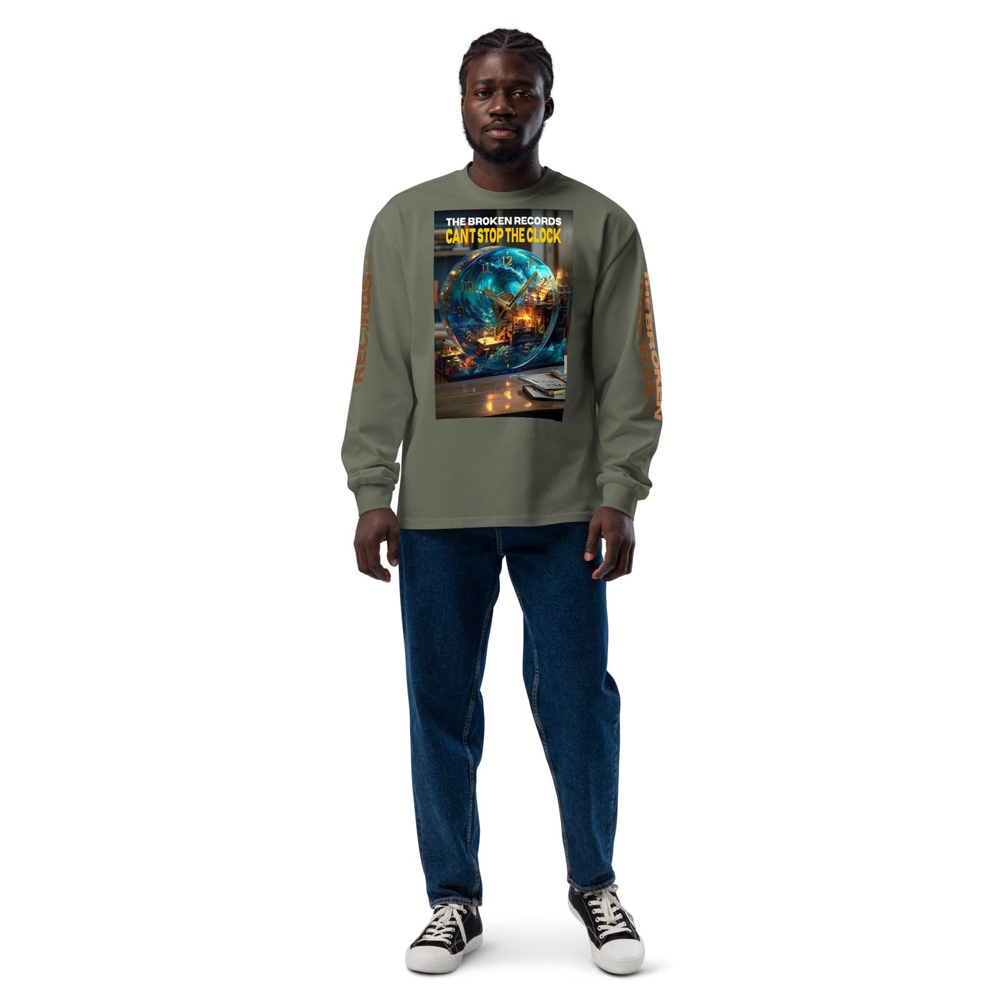 Can’t Stop the Clock Unisex Premium Heavyweight Long Sleeve Rock Band Shirt - Cypress 