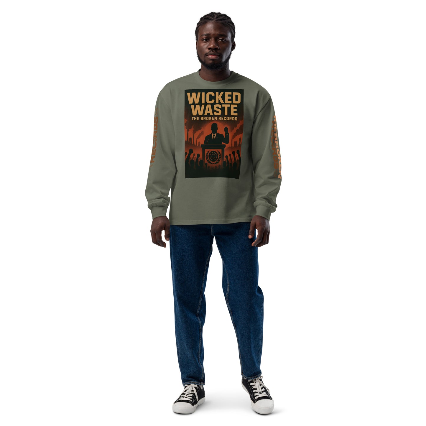 Wicked Waste Unisex Premium Heavyweight Long Sleeve Rock Band Shirt - Cypress 