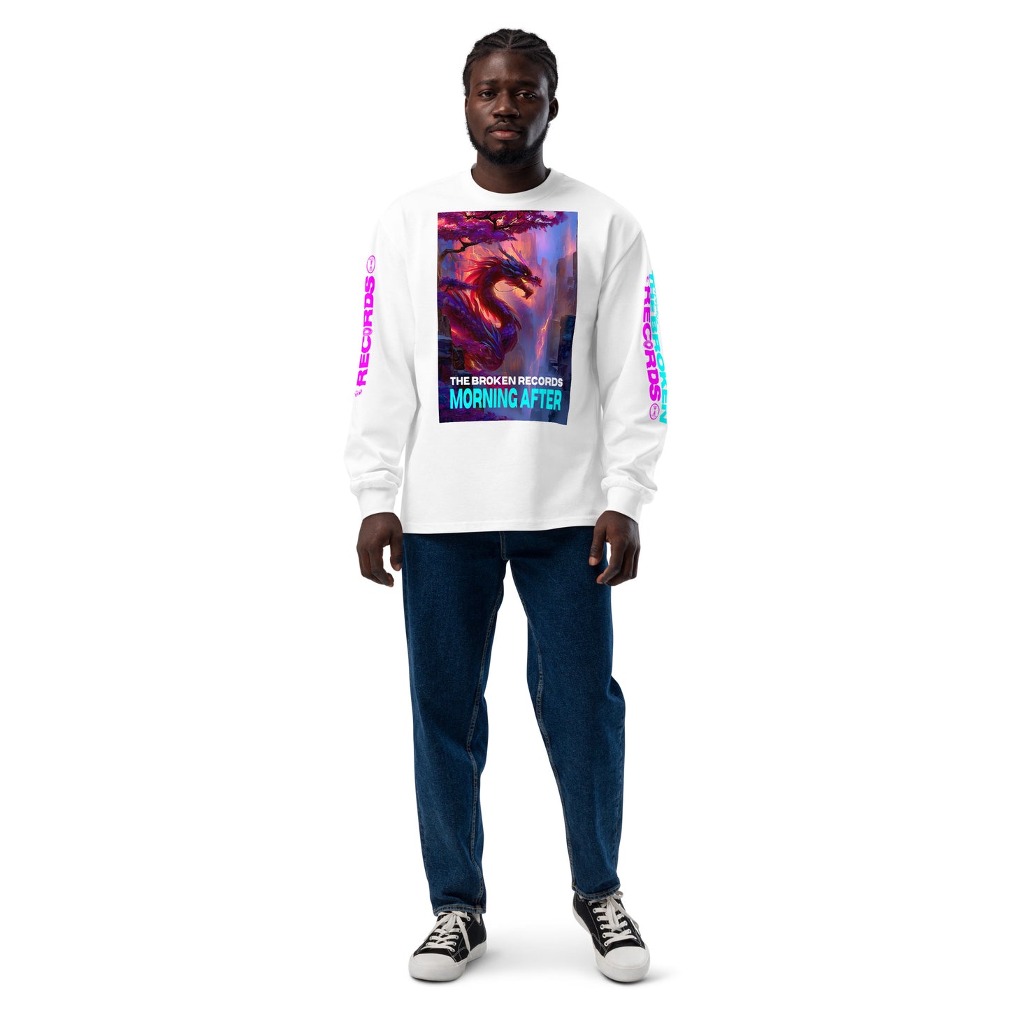 Morning After Unisex Premium Heavyweight Long Sleeve Rock Band Shirt - White 