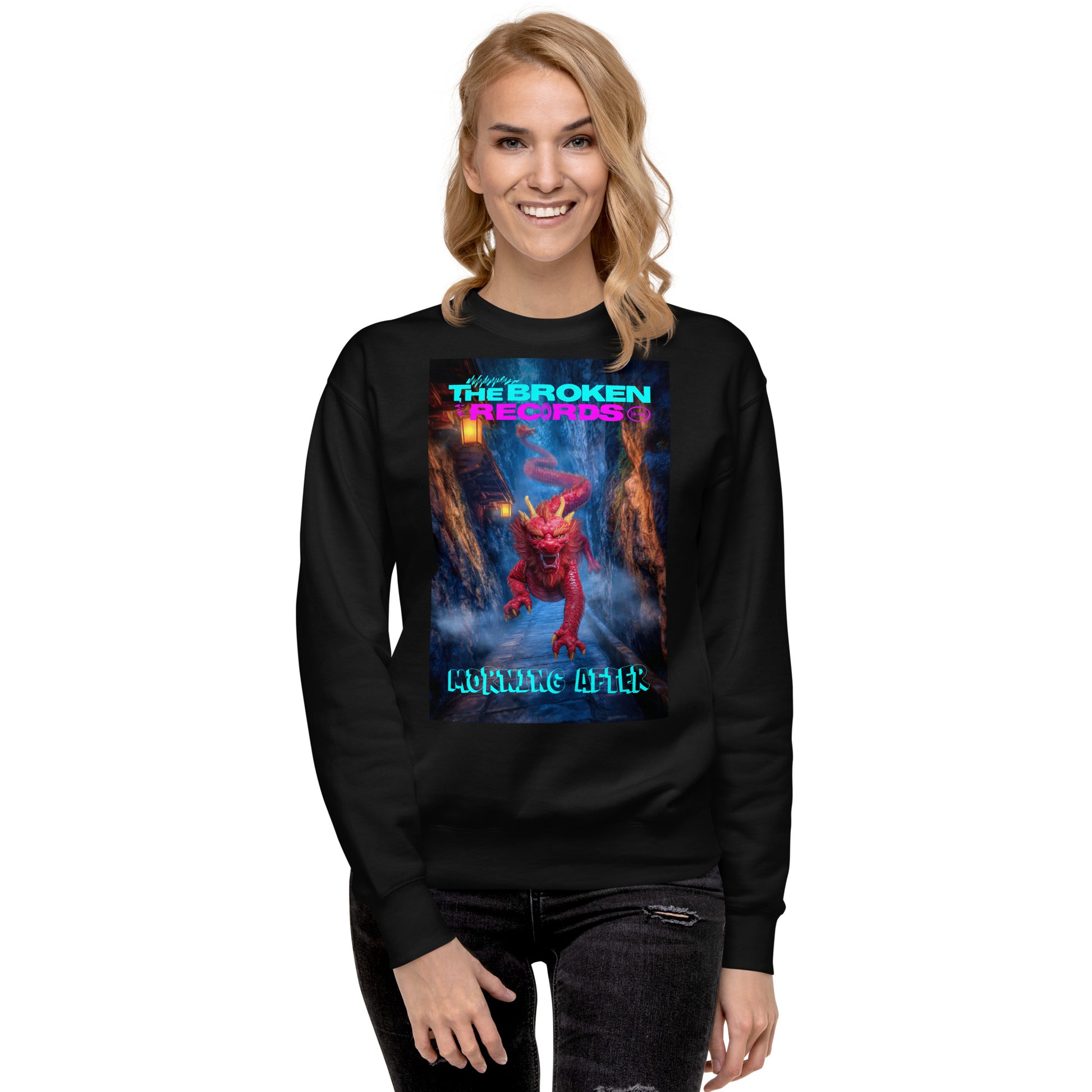 Morning After Red Dragon 3 Rock Band Unisex Premium Sweatshirt - Black
