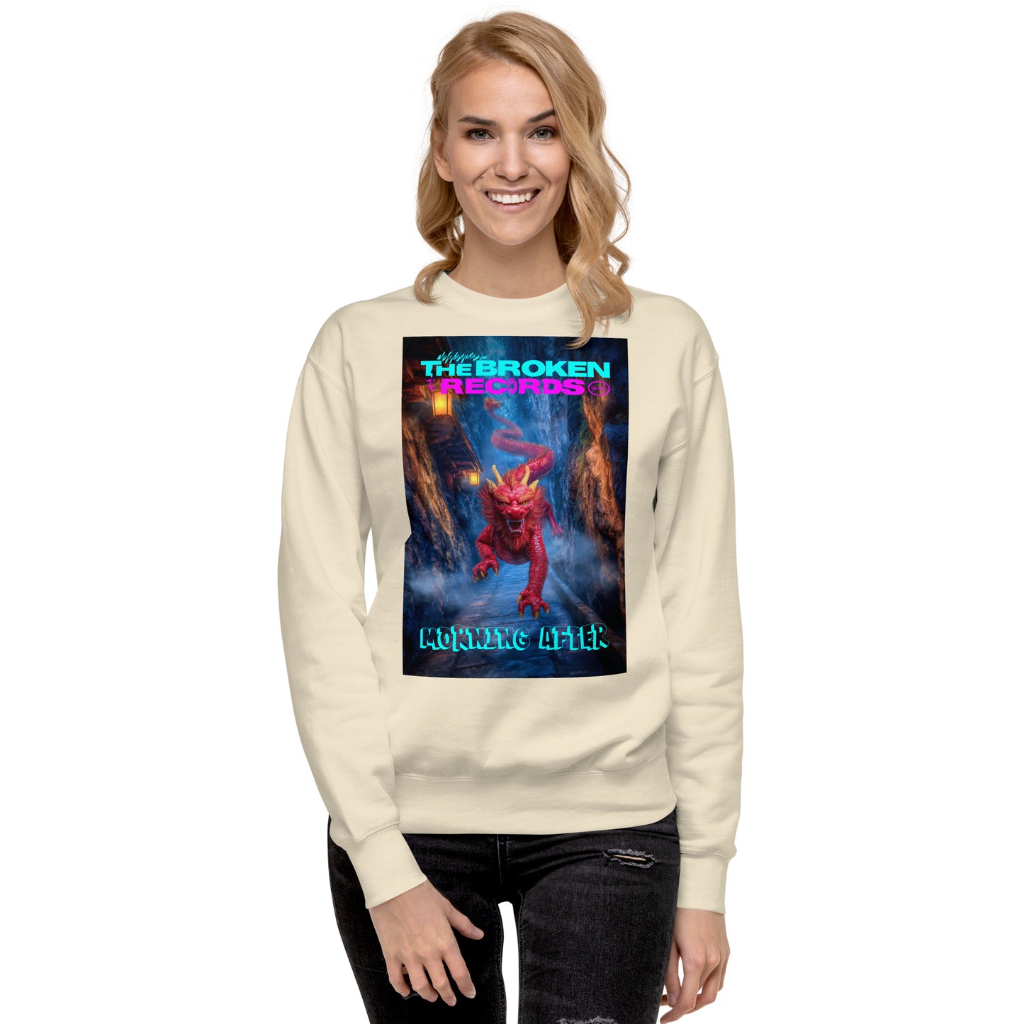 Morning After Red Dragon 3 Rock Band Unisex Premium Sweatshirt - Bone