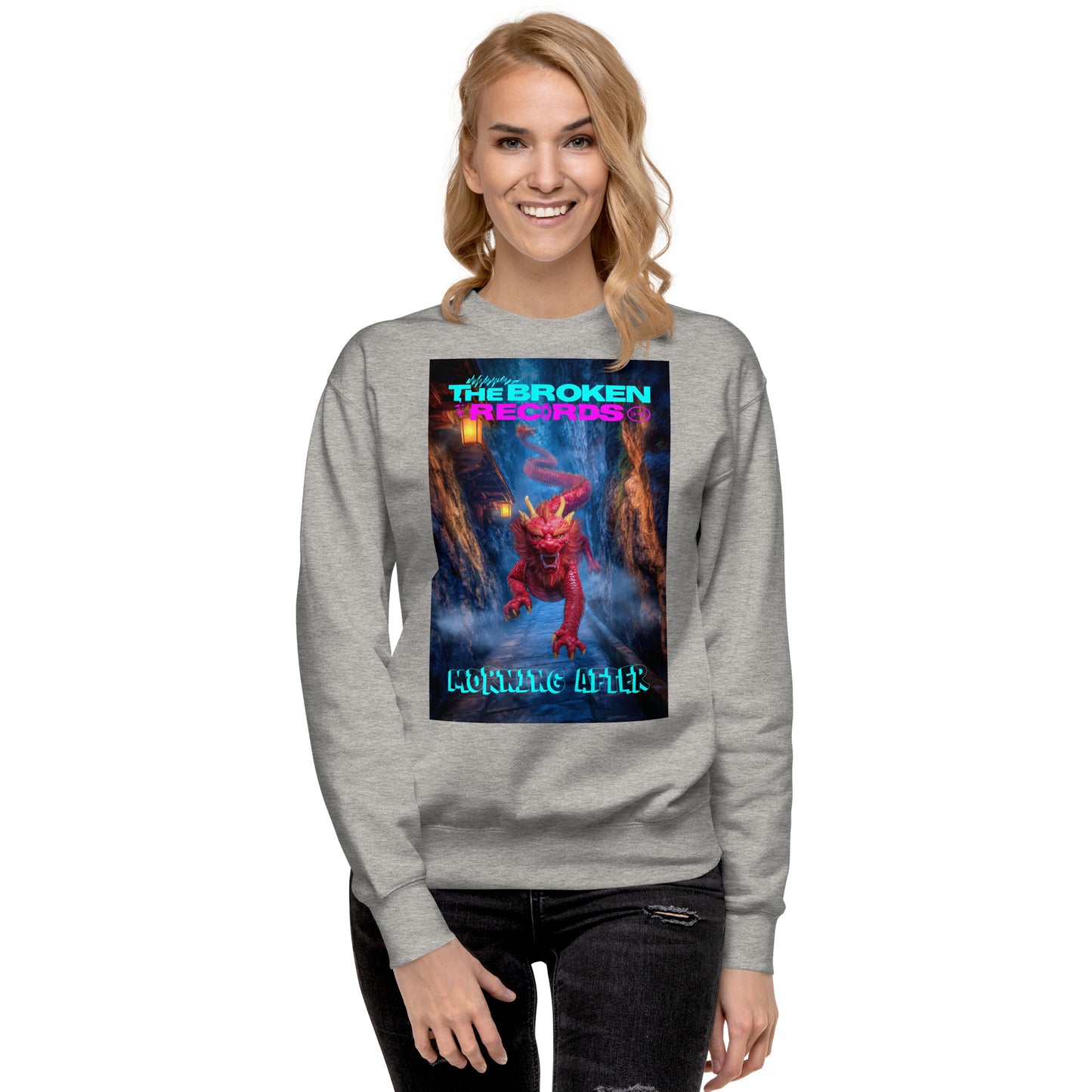 Morning After Red Dragon 3 Rock Band Unisex Premium Sweatshirt - Carbon Grey
