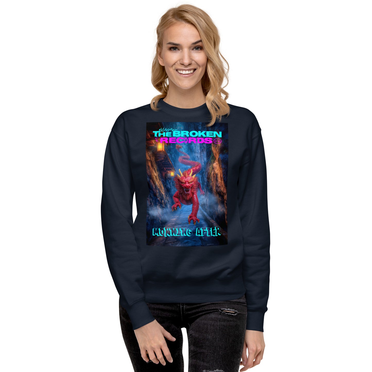 Morning After Red Dragon 3 Rock Band Unisex Premium Sweatshirt - Navy